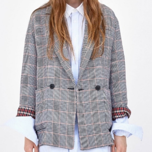 Zara Jackets & Blazers - Zara Oversized Houndstooth/Plaid Blazer NWT